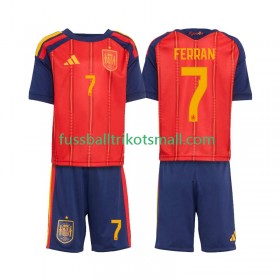 Fußballtrikots Spanien Ferran Torres 7 World Cup Kinder 2026 Kurzarm Heimtrikotsatz kaufen